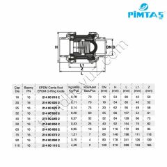 Pimtaş PVC Yapıştırma Yaylı Çekvalf - Ø75 mm