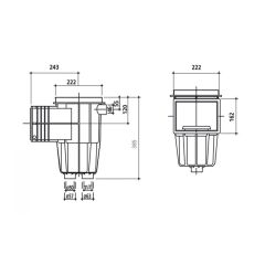 Gemaş Standart Uzatma Ağızlı Skimmer (+10 cm Yüzer Kapaklı)