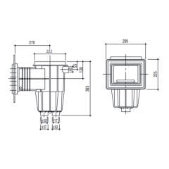 Gemaş Standart Ağızlı Skimmer (Liner Yüzer Şamandıralı)