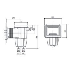 Gemaş Standart Ağızlı Skimmer (Liner Yüzer Kapaklı)