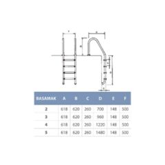 Astralpool 304 Kalite Standart Model Havuz Merdiveni