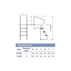 Astralpool 316 Kalite Kolay Çıkış Havuz Merdiveni