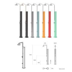 Astralpool Kırmızı Solar Krom Duş