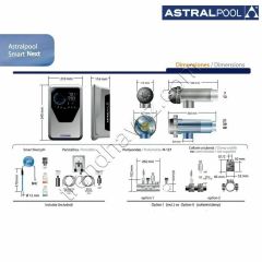 AstralPool Smart Next pH/Rx 40 Tuz Klor Jeneratörü (40 gr/h 180 m³)