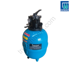 Gemaş PREMIUM Ø 400mm Plastik Havuz Kum Filtresi (Üstten Vanalı)