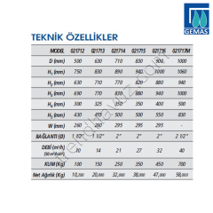 Gemaş TURBIDRON-BL Ø 1000mm Bobin Sargılı Havuz Kum Filtresi