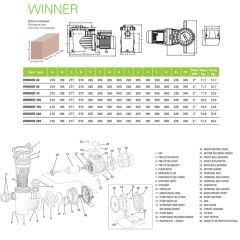 Saci Winner 0,75 HP Monofaze Havuz Pompası