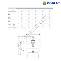 Zodiac MS Ø470 Polyester Havuz Kum Filtresi