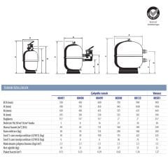 Astralpool Aster Ø350mm Polyester Havuz Kum Filtresi