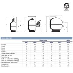 Astralpool Aster Ø600mm Polyester Havuz Kum Filtresi