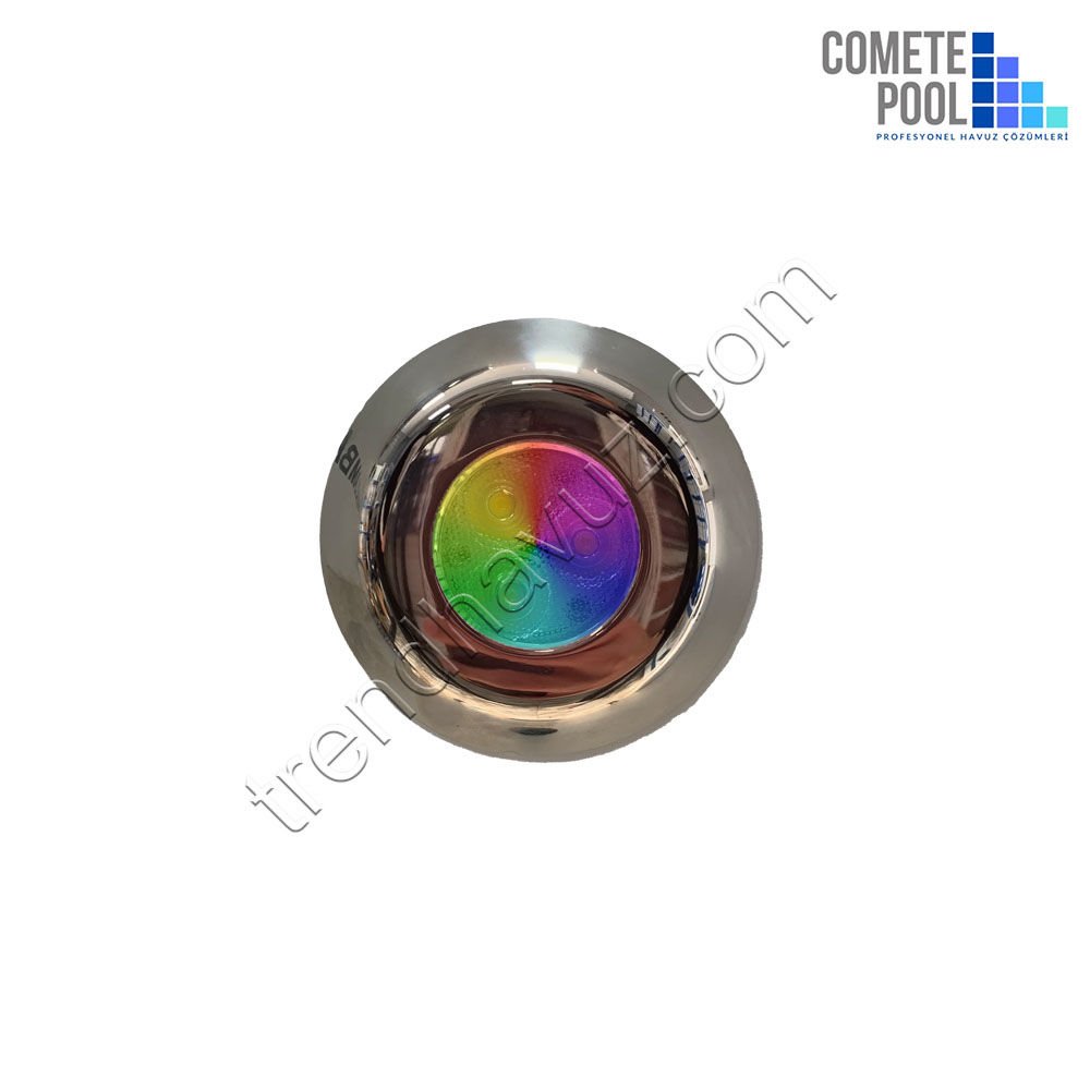 Boru Tip 3 Power Ledli RGB Havuz Lambası - 3W (Paslanmaz Ön Çerçeve)