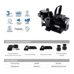 Zodiac FloPro 150T 1.5 HP Trifaze Kendinden Emişli Havuz Pompası