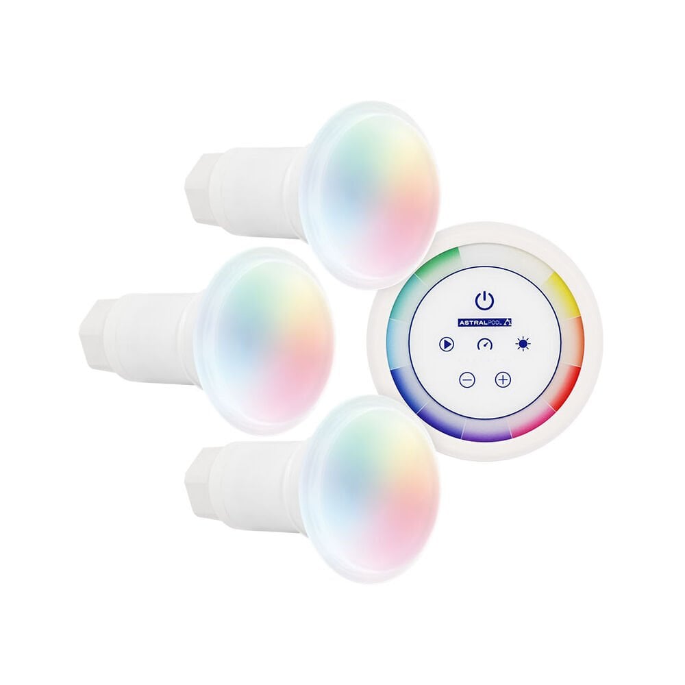 Astralpool LumiPlus FlexiMini Plug&Play 3 adet RGB Mini Duvar Ampülü ve Kumanda