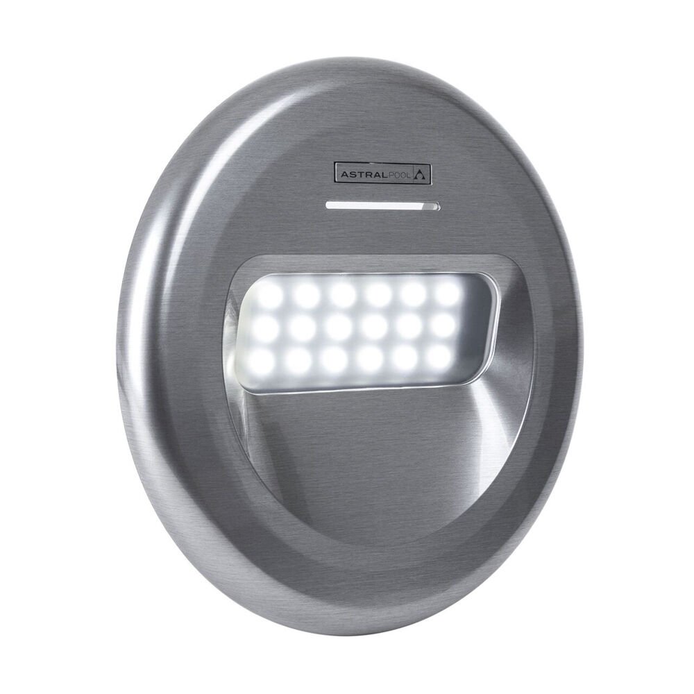 Astralpool LumiPlus Design Beyaz Lamba (Paslanmaz Çelik Efektli Çerçeve)