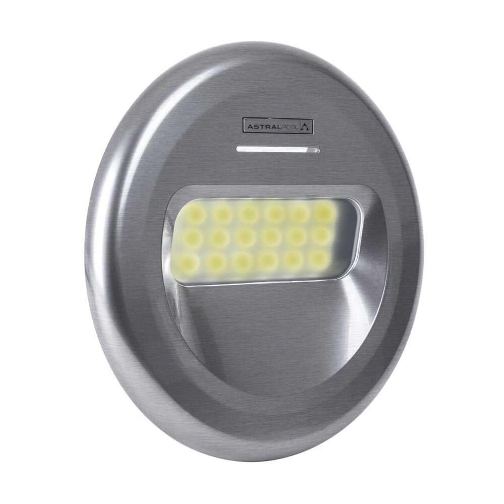 Astralpool LumiPlus Design Sıcak Beyaz Lamba (Paslanmaz Çelik Efektli Çerçeve)
