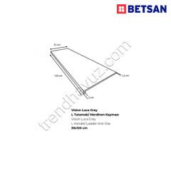 Betsan Vision Luca Grey Merdiven Kaymazı (31x120 cm)