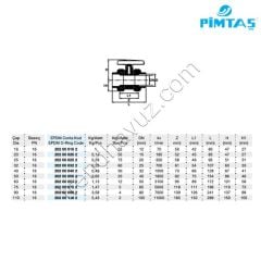 Pimtaş PVC Yapıştırma Küresel Vana - Ø90